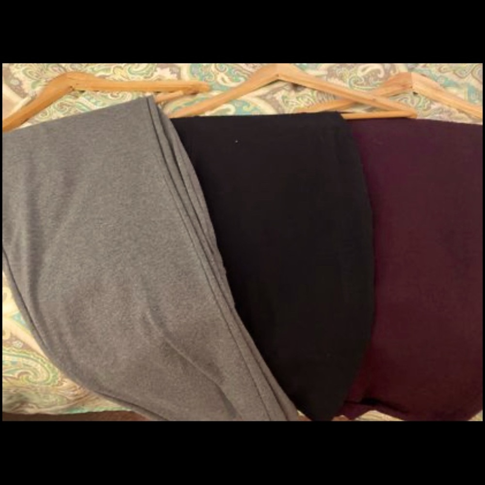 3 Pairs of stretch straight leg pants. Never worn